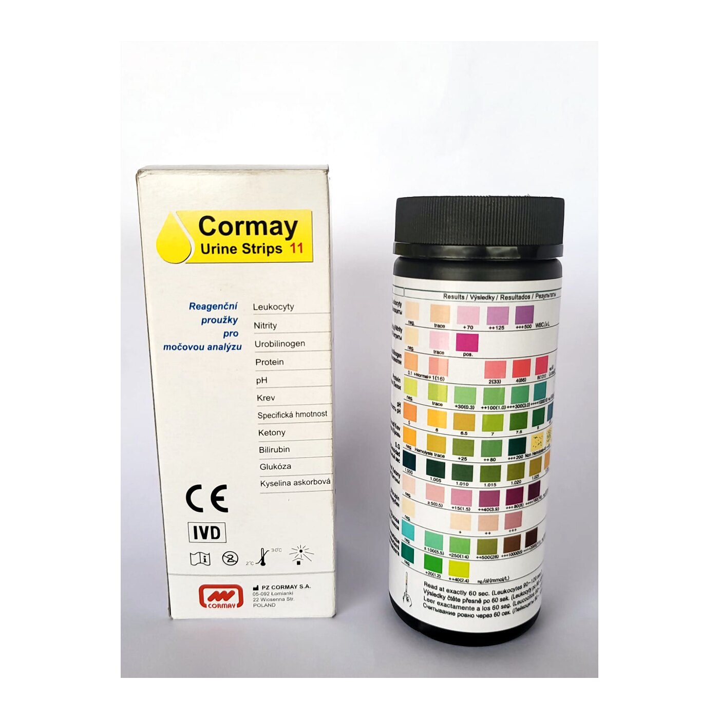 Tiras reactivas de orina Cormay Urine Strips 11 – frasco