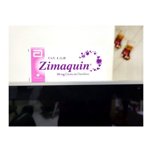 Zimaquin 50 mg – Citrato de clomifeno, caja x 10 tabletas